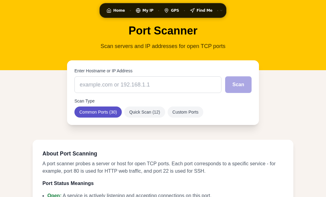 Scan your public IP to verify nothing unexpected is exposed