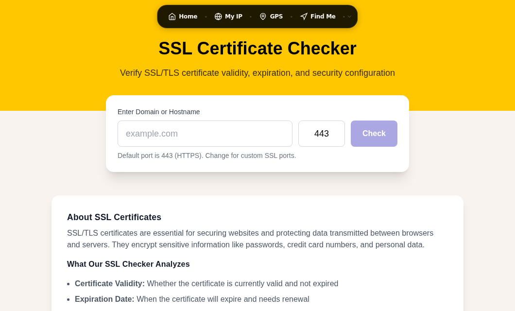 Inspect any certificate chain with the SSL checker